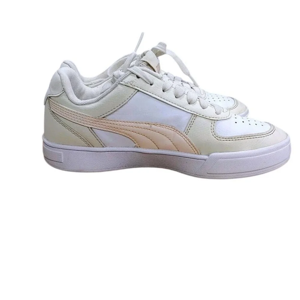 Puma Carter Jr Sneakers Youth 4 White Pink‎  Lace Up Shoes 396316-38 Streetwear